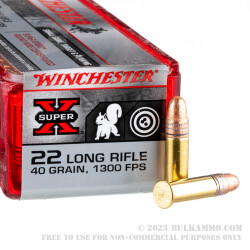 100 Rounds of .22 LR Ammo by Winchester - 40gr CPRN - High Velocity