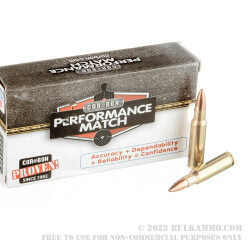 20 Rounds of 6.8 SPC Ammo by Corbon Performance Match - 115gr HPBT