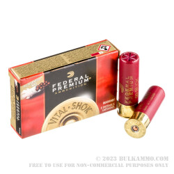 5 Rounds of 12ga Ammo by Federal Vita-Shok with Flitecontrol Wad -  00 Buck 12 Pellet