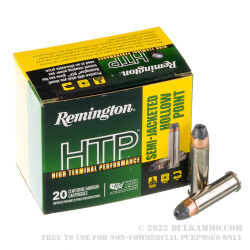 20 Rounds of .38 Spl +P Ammo by Remington HTP - 125gr SJHP