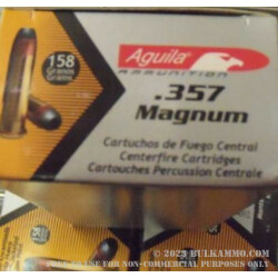 50 Rounds of .357 Mag Ammo by Aguila - 158gr SJHP