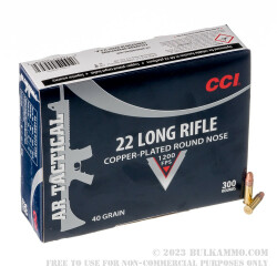 3000 Rounds of .22 LR Ammo by CCI AR Tactical - 40gr CPRN