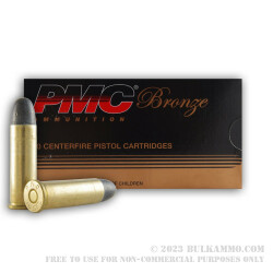 50 Rounds of .38 Spl Ammo by PMC - 158gr LRN