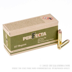 1000 Rounds of .357 Mag Ammo by Fiocchi Perfecta - 158gr FMJFN