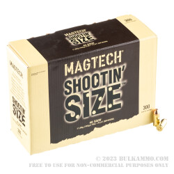 300 Rounds of .40 S&W Ammo by Magtech - 180gr FMJFN Shootin' Size