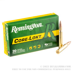 20 Rounds of 30-06 Springfield Ammo by Remington - 180gr PSP