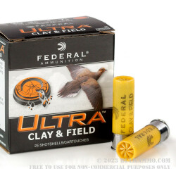 25 Rounds of 20ga Ammo by Federal Ultra - 2-3/4" 7/8 ounce #7 1/2 shot