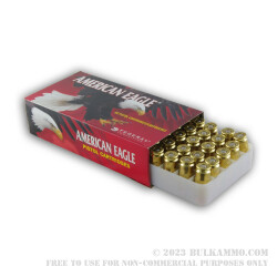 50 Rounds of .40 S&W Ammo by Federal American Eagle - 165gr TMJ
