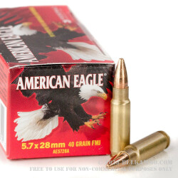 500  Rounds of 5.7x28 mm Ammo by Federal - 40gr FMJ