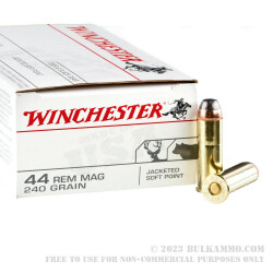 50 Rounds of .44 Mag Ammo by Winchester - 240gr JSP