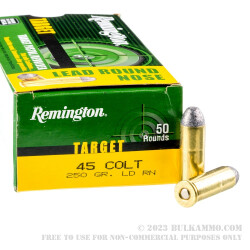 500  Rounds of .45 Long-Colt Ammo by Remington - 250gr LRN