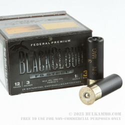 25 Rounds of 12ga Ammo by Federal Blackcloud - 3" 1-1/4 ounce #3 Shot