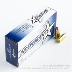 50 Rounds of .45 ACP Ammo by Independence - 230gr FMJ