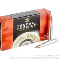 20 Rounds of 30-06 Springfield Ammo by Federal Sierra GameKing - 165gr SPBT