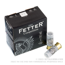 250 Rounds of 12ga Ammo by Fetter - 1 ounce #7.5 shot
