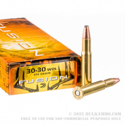 20 Rounds of 30-30 Win Ammo by Federal - 170gr Fusion