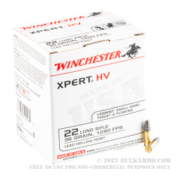 500  Rounds of .22 LR Ammo by Winchester - 36gr LHP