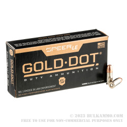50 Rounds of 9mm Ammo by Speer Gold Dot LE - 147gr JHP