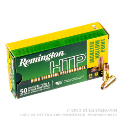 50 Rounds of 9mm Ammo by Remington HTP - 115gr JHP