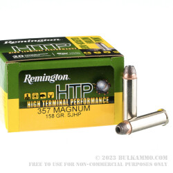 20 Rounds of .357 Mag Ammo by Remington HTP - 158gr SJHP