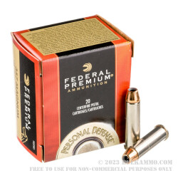 20 Rounds of .357 Mag Ammo by Federal Hydra Shok - 158gr JHP