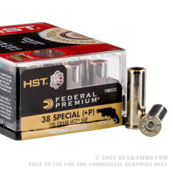 200 Rounds of .38 Spl + P Ammo by Federal Personal Defense Micro - 130gr HST JHP
