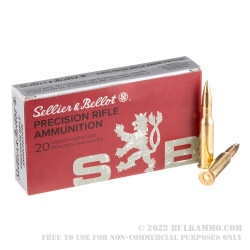 20 Rounds of 7.62x54r Ammo by Sellier & Bellot - 174gr HPBT
