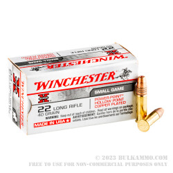500  Rounds of .22 LR Ammo by Winchester Super X- 40gr CPHP