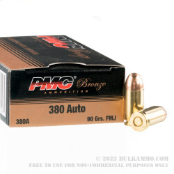 900 Rounds of .380 ACP Ammo by PMC - 90gr FMJ