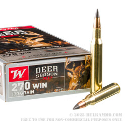 20 Rounds of .270 Win Ammo by Winchester Deer Season XP - 130gr Polymer Tipped