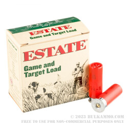 250 Rounds of 12ga Ammo by Estate Cartridge - 1 ounce #8 shot