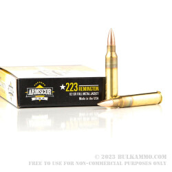 20 Rounds of .223 Ammo by Armscor - 62gr FMJBT