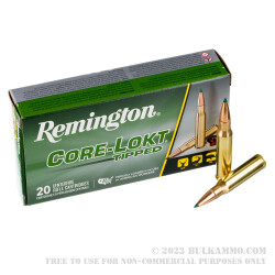 20 Rounds of .308 Win Ammo by Remington Core-Lokt Tipped - 180gr Polymer Tipped