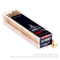100 Rounds of .22 Short Ammo by CCI - 29gr CPRN