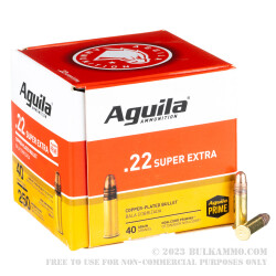 2000 Rounds of .22 LR Ammo by Aguila Super Extra - 40gr CPRN