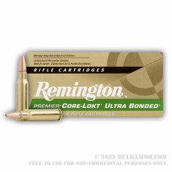 20 Rounds of 6.8 SPC Ammo by Remington Core-Lokt Ultra Bonded - 115gr PSP