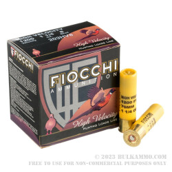 25 Rounds of 20ga 3" Ammo by Fiocchi Optima - High Velocity - 1 1/4 ounce #8 shot