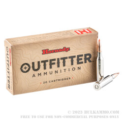20 Rounds of 6.5mm Creedmoor Ammo by Hornady Outfitter - 120gr GMX