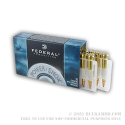 20 Rounds of 6mm Rem Ammo by Federal Power-Shok - 80gr SP