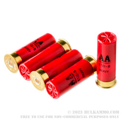 250 Rounds of 12ga Ammo by Winchester AA - 1 1/8 ounce #8 shot