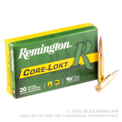 20 Rounds of 25-06 Remington Ammo by Remington - 120gr PSP