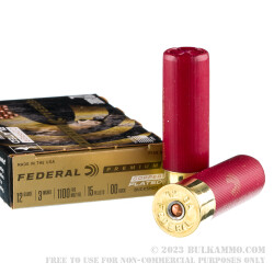 5 Rounds of 12ga 3" Ammo by Federal Vital-Shok -  00 Buck (Copper-Plated Lead Buckshot)