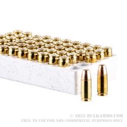 100 Rounds of 9mm Ammo by Winchester Active Duty - 115gr FMJ M1152