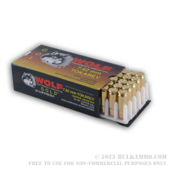 50 Rounds of 7.62 Tokarev Ammo by Wolf Gold - 85gr FMJ