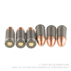 50 Rounds of 9mm Ammo by Wolf WPA Military Classic - 115gr FMJ