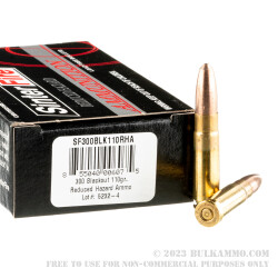 20 Rounds of .300 AAC Blackout Ammo by SinterFire - 110gr Lead-Free Frangible