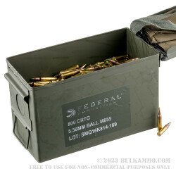 800 Rounds of 5.56x45 Ammo in Can by Federal - 62gr FMJBT