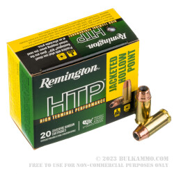 20 Rounds of .40 S&W Ammo by Remington HTP - 155gr JHP