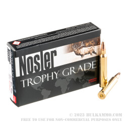 20 Rounds of .300 Win Mag Ammo by Nosler Trophy Grade Ammunition - 180gr Polymer Tipped