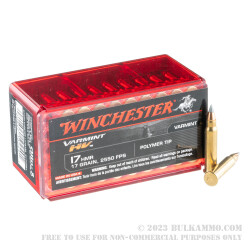 50 Rounds of .17HMR Ammo by Winchester - 17gr V-Max